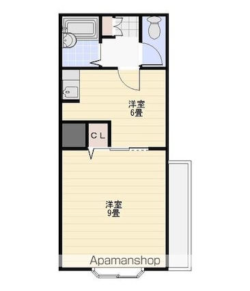 徳島県徳島市秋田町４丁目[1DK/50m2]の間取図