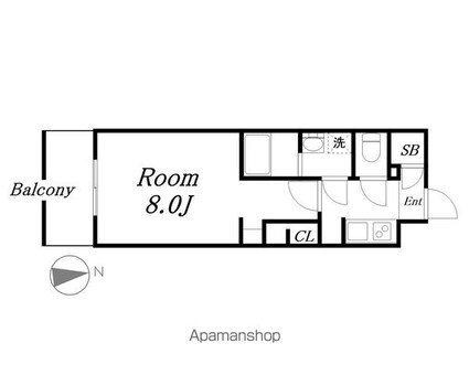 ＳーＲＥＳＩＤＥＮＣＥ尾頭橋ｂｅａｕｔｅ[1K/24.77m2]の間取図