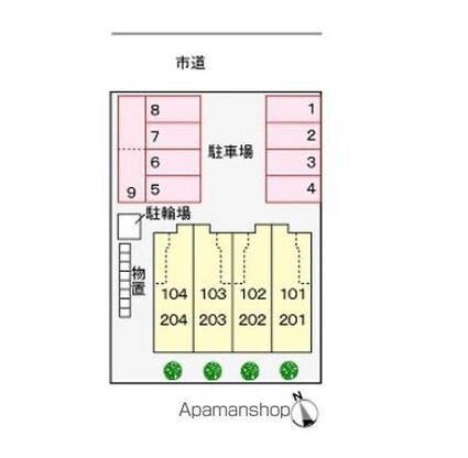 シャイン　コート[1R/36.28m2]の配置図