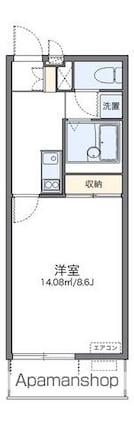 レオネクストポラリスⅠ[1K/26.08m2]の間取図