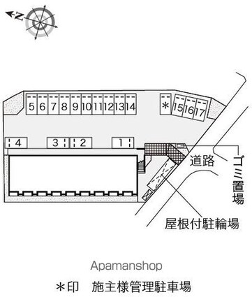 レオネクスト原[1R/26.5m2]の配置図