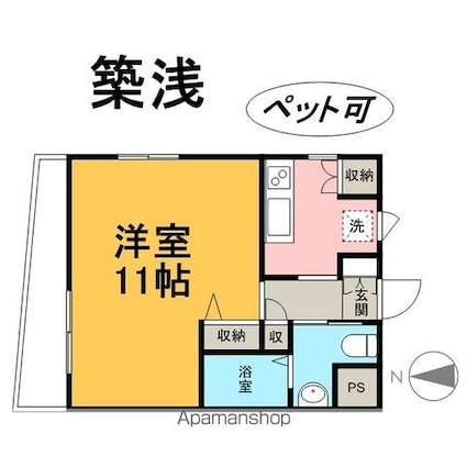 ＫＤＸレジデンス小豆沢[1K/31.68m2]の間取図