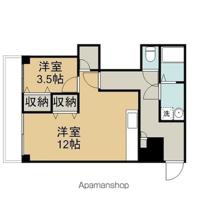 はやしビジデンス[1LDK/43m2]の間取図