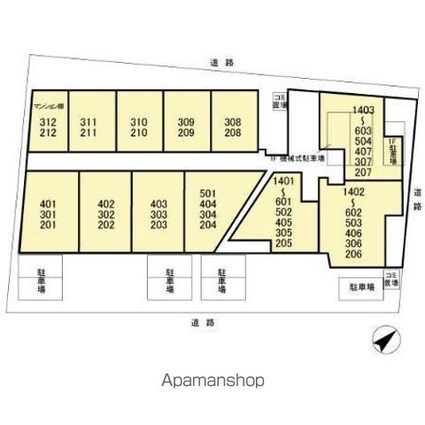 フォレンツタワー文京千石[1R/30.27m2]の配置図