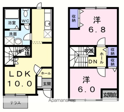 エクセルハイム[2LDK/58.79m2]の間取図