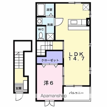 ウインド・ヒルⅡ[1LDK/52.64m2]の間取図