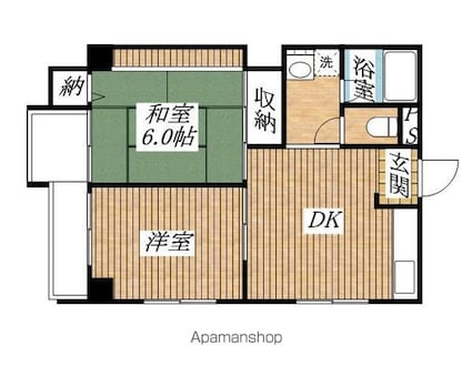 ハイネス国分寺ルミエール[1LDK/42.22m2]の間取図