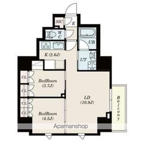 【ＳーＲＥＳＩＤＥＮＣＥ日本橋馬喰町ＡＥＲＥの間取り】