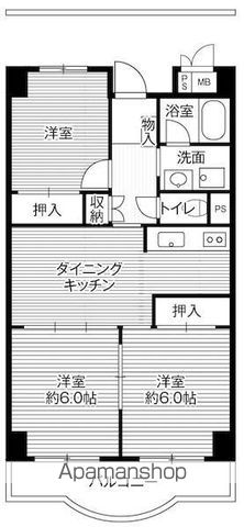 ビレッジハウス芝浦タワー１号棟の間取り