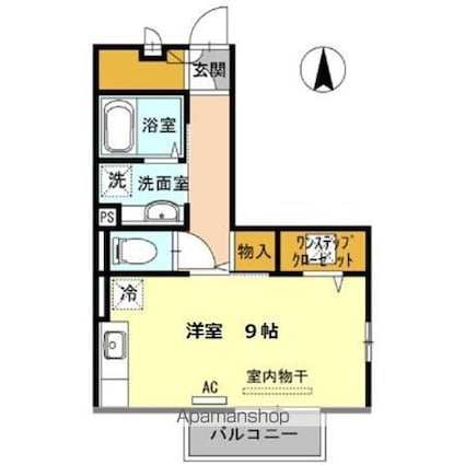 東京都昭島市松原町５丁目[1R/30.35m2]の間取図