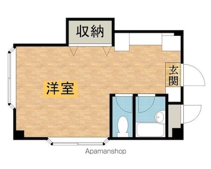 ゼフィールⅢ[1R/24.97m2]の間取図