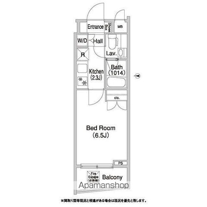 コンフォリア押上[1K/20.81m2]の間取図