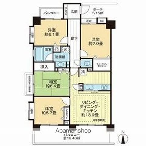 レクセルアベニュー府中朝日町の間取り写真