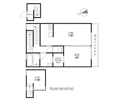 ルアーナスクエア[1LDK/56.72m2]の間取図