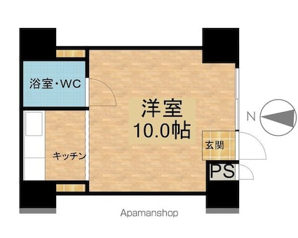 日東ハイツ[1K/25.12m2]の間取図