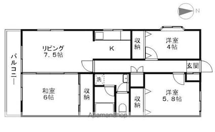 長野県長野市上松１丁目[3LDK/71m2]の間取図