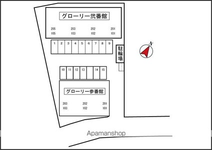グローリィ参番館[3K/50.09m2]の外観2
