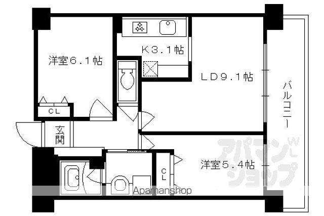 三条室町パークホームズの間取り写真