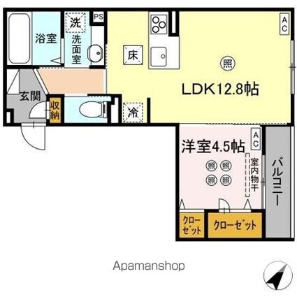 ｃａｍｐａｎｅｌｌａ高須[1LDK/43.62m2]の間取図