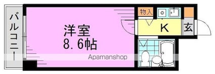 メゾン新高円寺[1K/20.02m2]の間取図