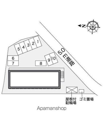 レオパレスＧｒｅｅｎＷｉｎｄⅡ[1K/22.35m2]の配置図