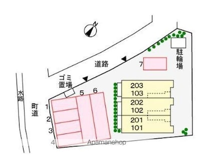 カムフィスペース[1R/33.15m2]の配置図