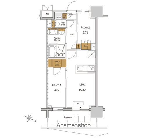 【北区東十条のマンションの間取り】