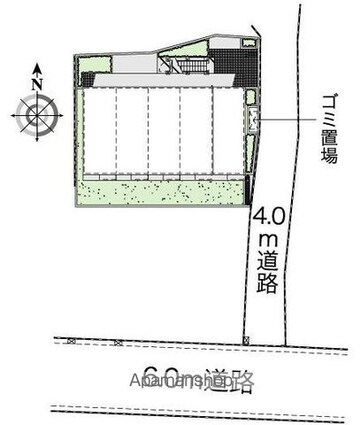レオパレス紅花Ⅱ[1K/19.87m2]の配置図