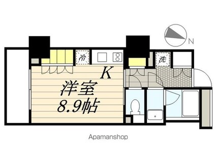 東京都港区赤坂３丁目[1R/27.59m2]の間取図