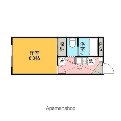 レオパレス丸山[1K/19.87m2]の間取図