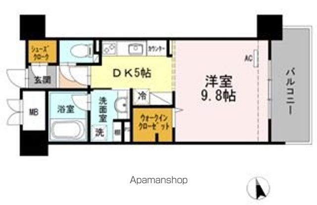 【福岡市博多区博多駅前のマンションの間取り】