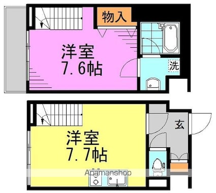 東京都杉並区高円寺南４丁目[1LDK/40.31m2]の間取図