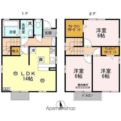 ファベルテンポ和田東　Ａ棟[3LDK/79.78m2]の間取図