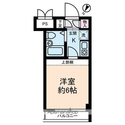 アムス小岩ＷＥＳＴ[1K/16.2m2]の間取図