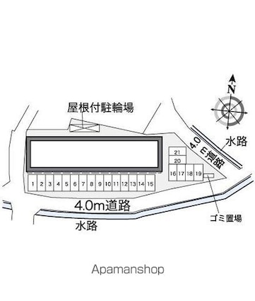 レオパレス下宮永[1K/23.61m2]の配置図