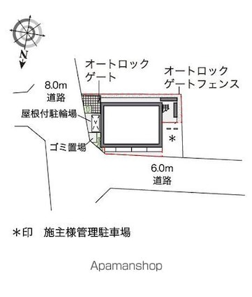 レオパレスすずしろ[1K/19.87m2]の配置図
