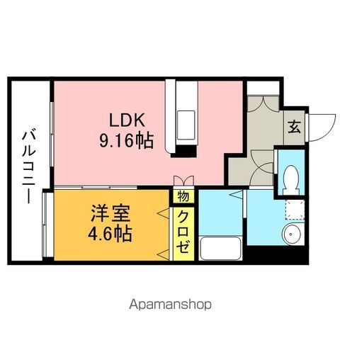 ニューガイアリルーム西新南NO.67の間取り写真