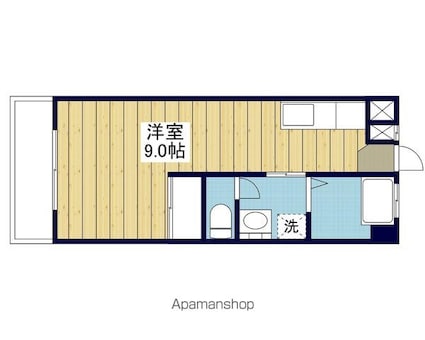カサブランカ駅前[1R/22.9m2]の間取図