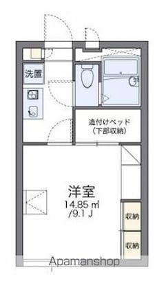 レオパレスｐｉｎｅ　ｃｒｅｓｔ[1K/23.18m2]の間取図