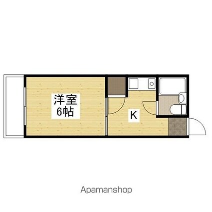 サニーレジデンス[1K/19m2]の間取図