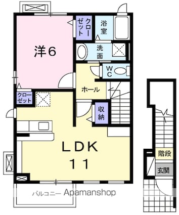 パルコ　プレッソ[1LDK/46.09m2]の間取図