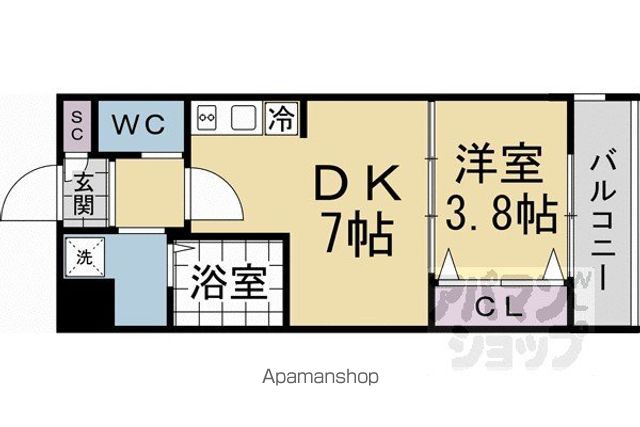 ファステート九条河原町レイヴの間取り写真
