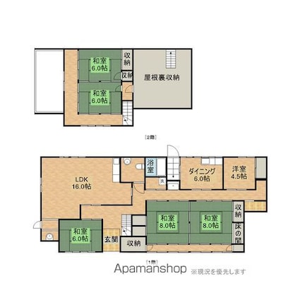松川戸建[7SLDK/202.44m2]の間取図