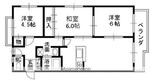 レグリス甲東園EASTの間取り写真
