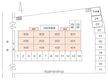 フォブール備前[2DK/44.72m2]の配置図