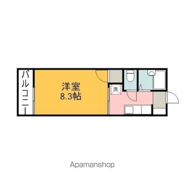 アーバンシティ山手Ａ棟[1K/24.18m2]の間取図