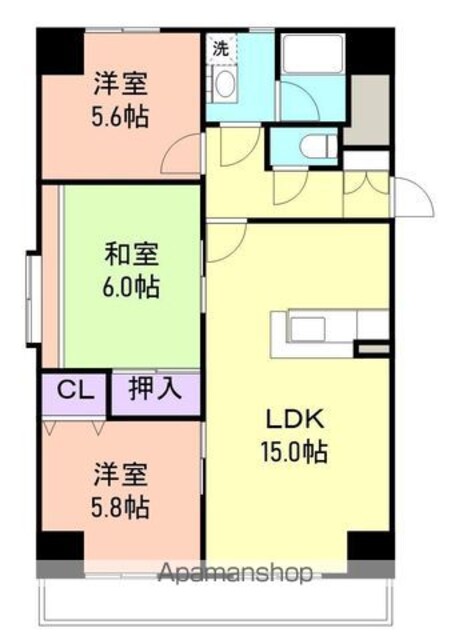 和泉ガーデンパレスⅠ[3LDK/72.9m2]の間取図