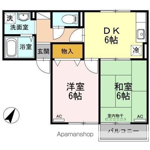 エスパシオ那賀川 B棟の間取り写真
