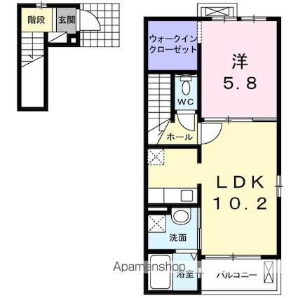 ステラ　アイ[1LDK/43.8m2]の間取図