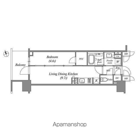 【荒川区南千住のマンションの間取り】